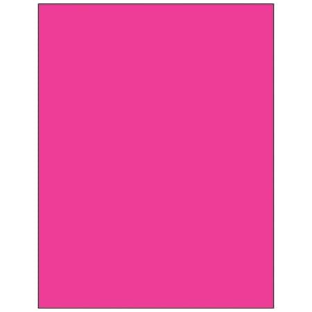 Bsc Preferred 8-1/2 x 11'' Fluorescent Pink Rectangle Laser Labels, 100PK BUY00027718